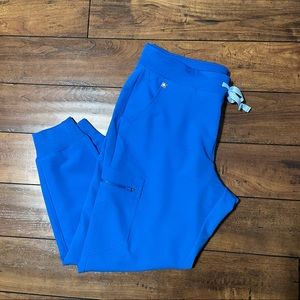 Figs royal blue Zamora joggers size large petite